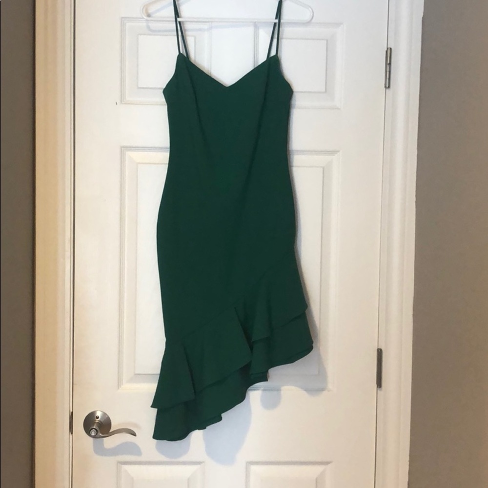 Green Asymmetrical Dress